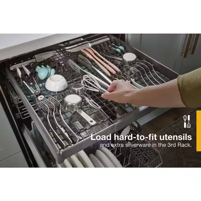 Black Built-In Dishwasher with Third Level Rack E504962