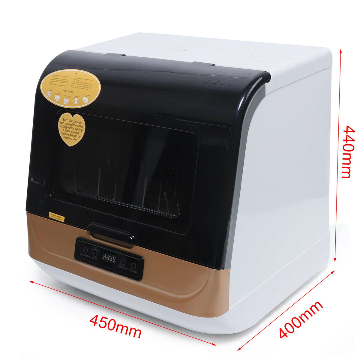 Portable Countertop Dishwasher with Drying Function B206