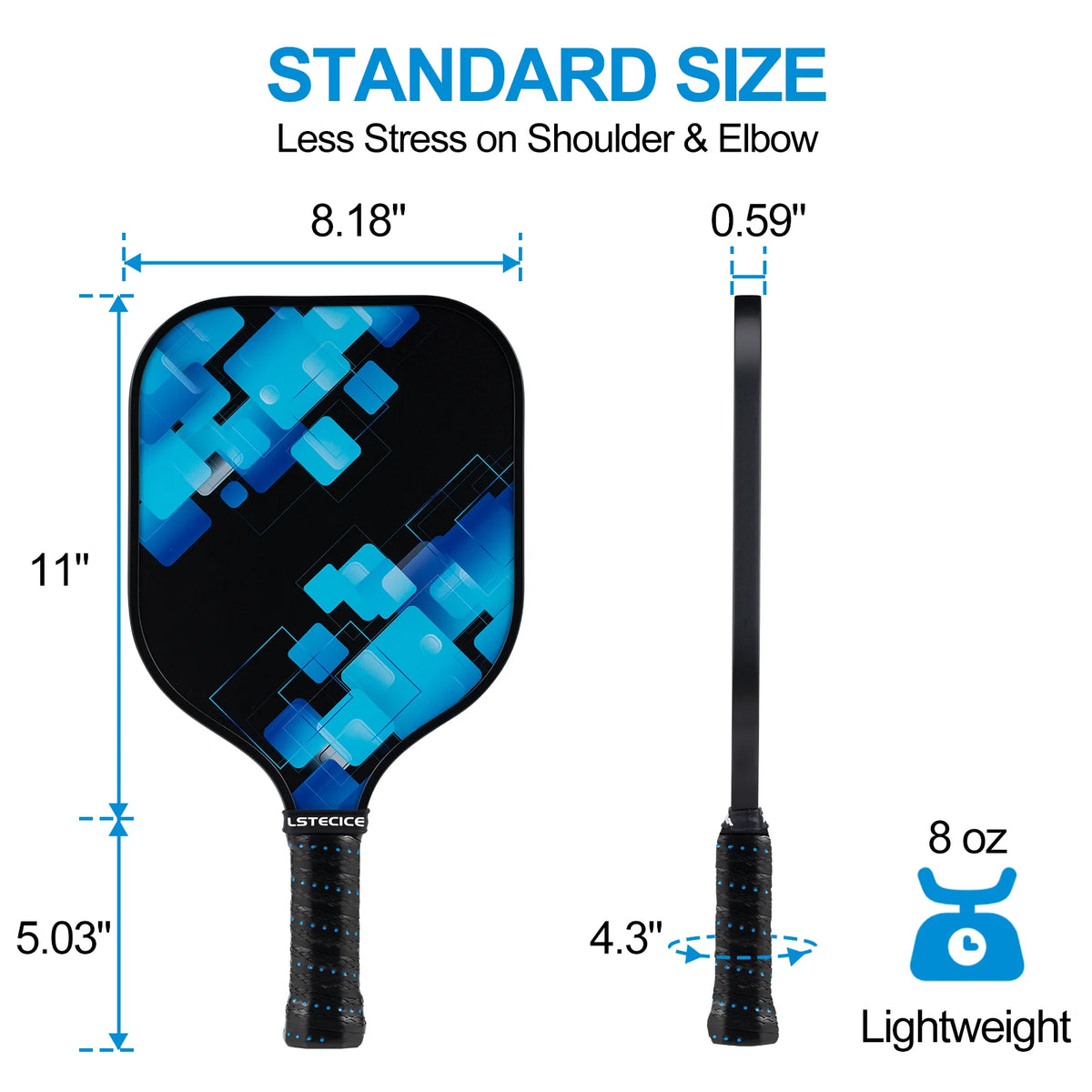 8oz Fiberglass Pickleball Paddles Set of 4 Z64602