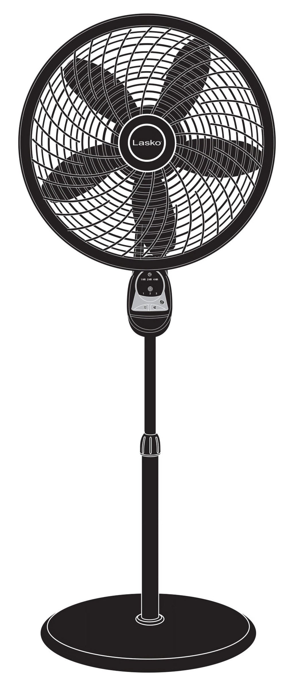18 Oscillating Pedestal Fan with Remote, 3 Speeds, Black B3468