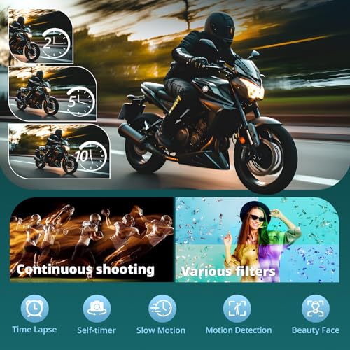 48MP 4K Digital Camera with 16X Zoom and Flip Screen Q1443