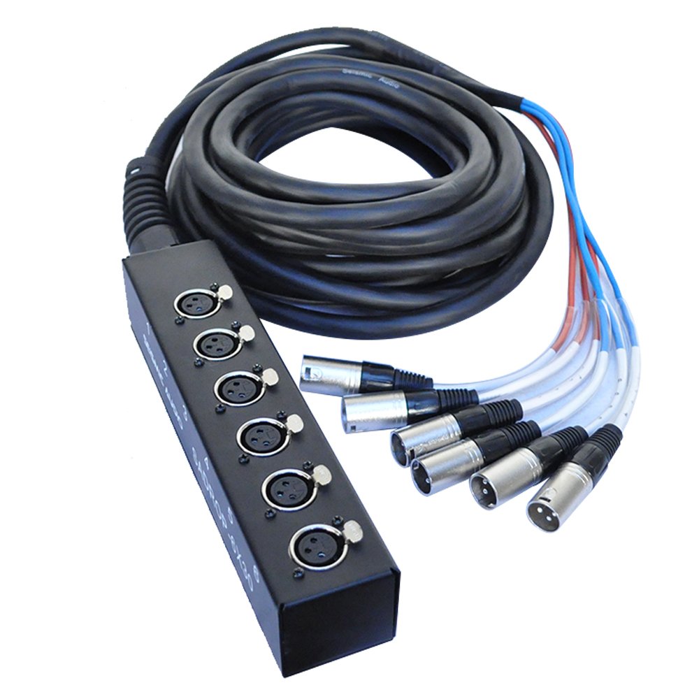 6 Channel 30-Feet Pro Audio Sub Snake Cable S3615