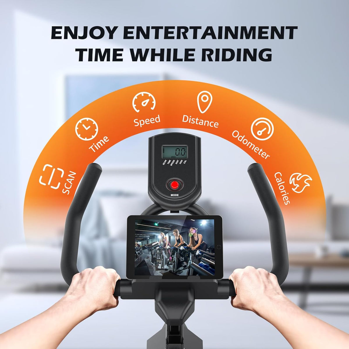 Stationary Exercise Spin Bike with LCD Monitor B85278