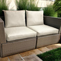 Beige Stripe Outdoor Slip Covers Set of 4 P463