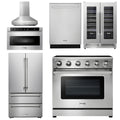 36 Electric Range, Range Hood, Microwave, Refrigerator, Dishwasher, Wine Cooler M276