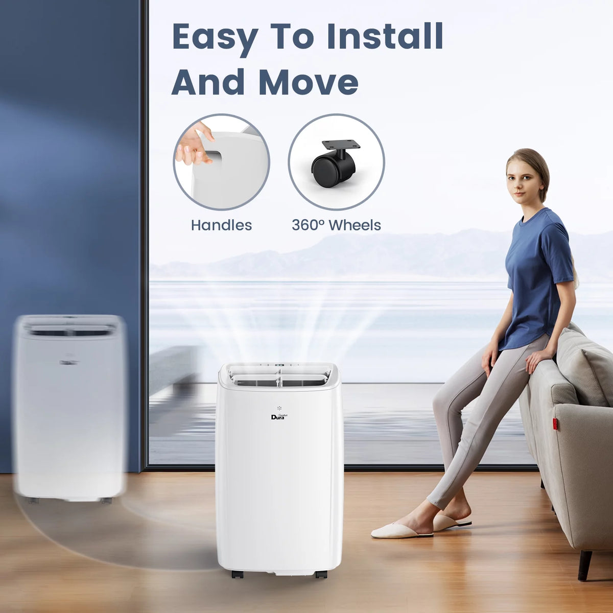 10200BTU Portable Air Conditioner with Remote Control H386282
