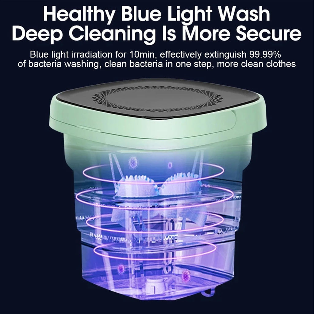 Portable Foldable Mini Washing Machine with Drain Basket S48637