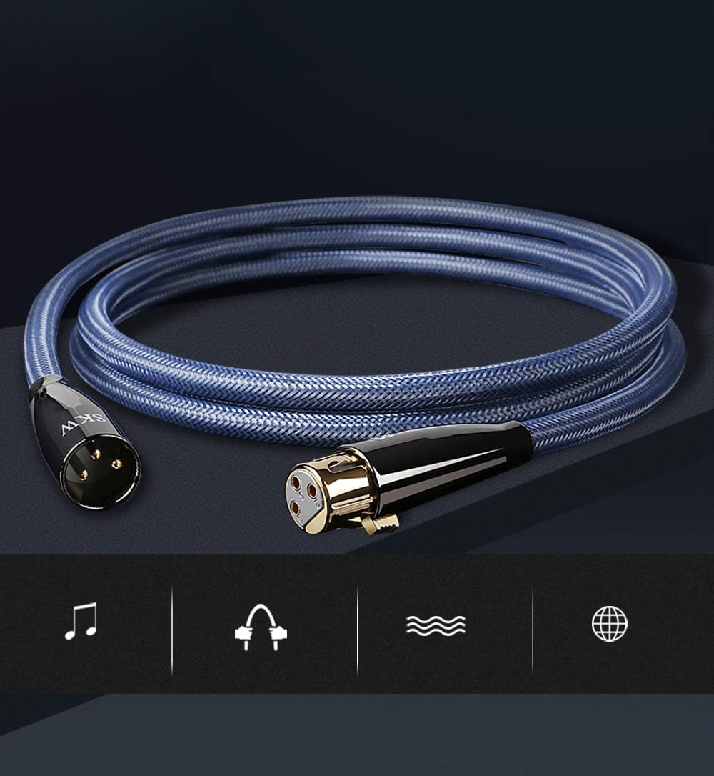 Single OFC Balanced XLR Male to XLR Female 3 PIN Microphone Cable (9.8ft, 3M) O1979