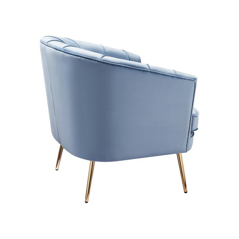Aqua Gray Velvet Accent Chair R57239