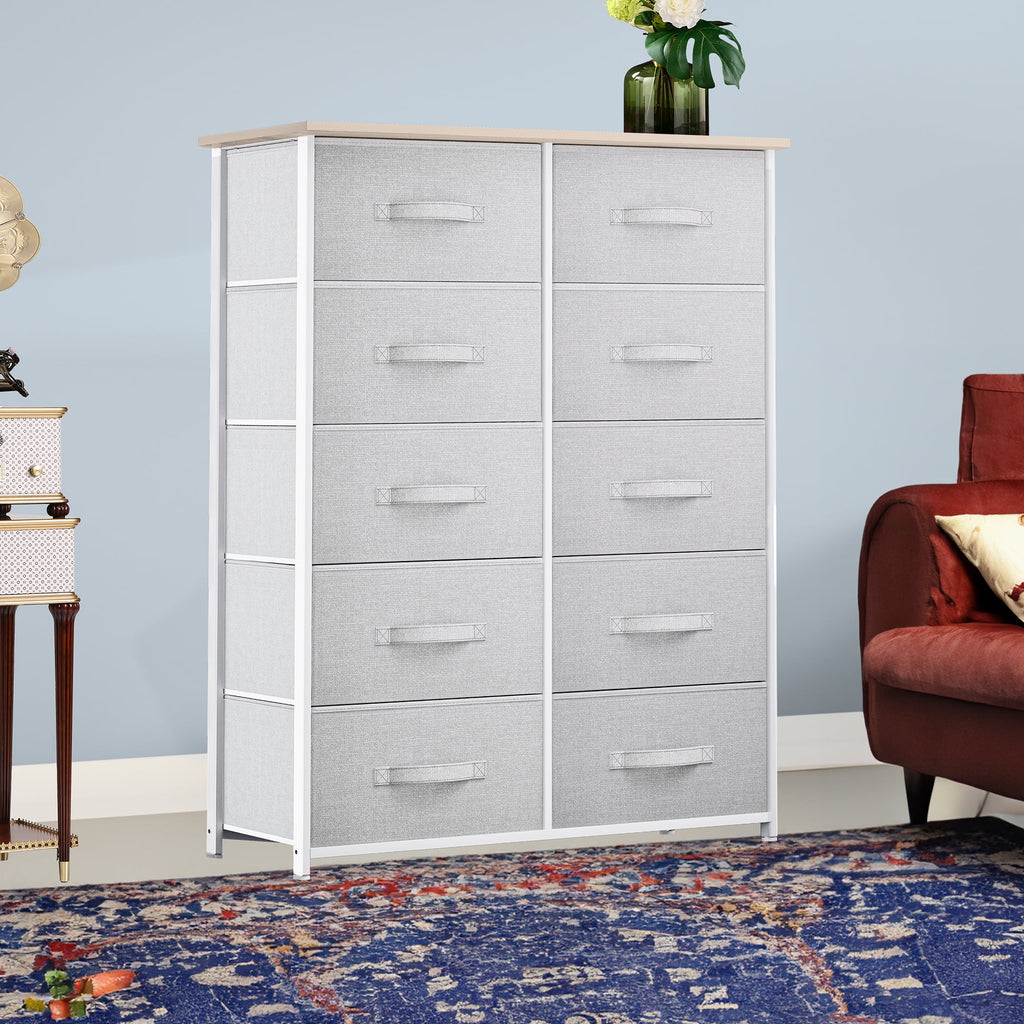 10 Drawer Fabric Storage Dresser T132016