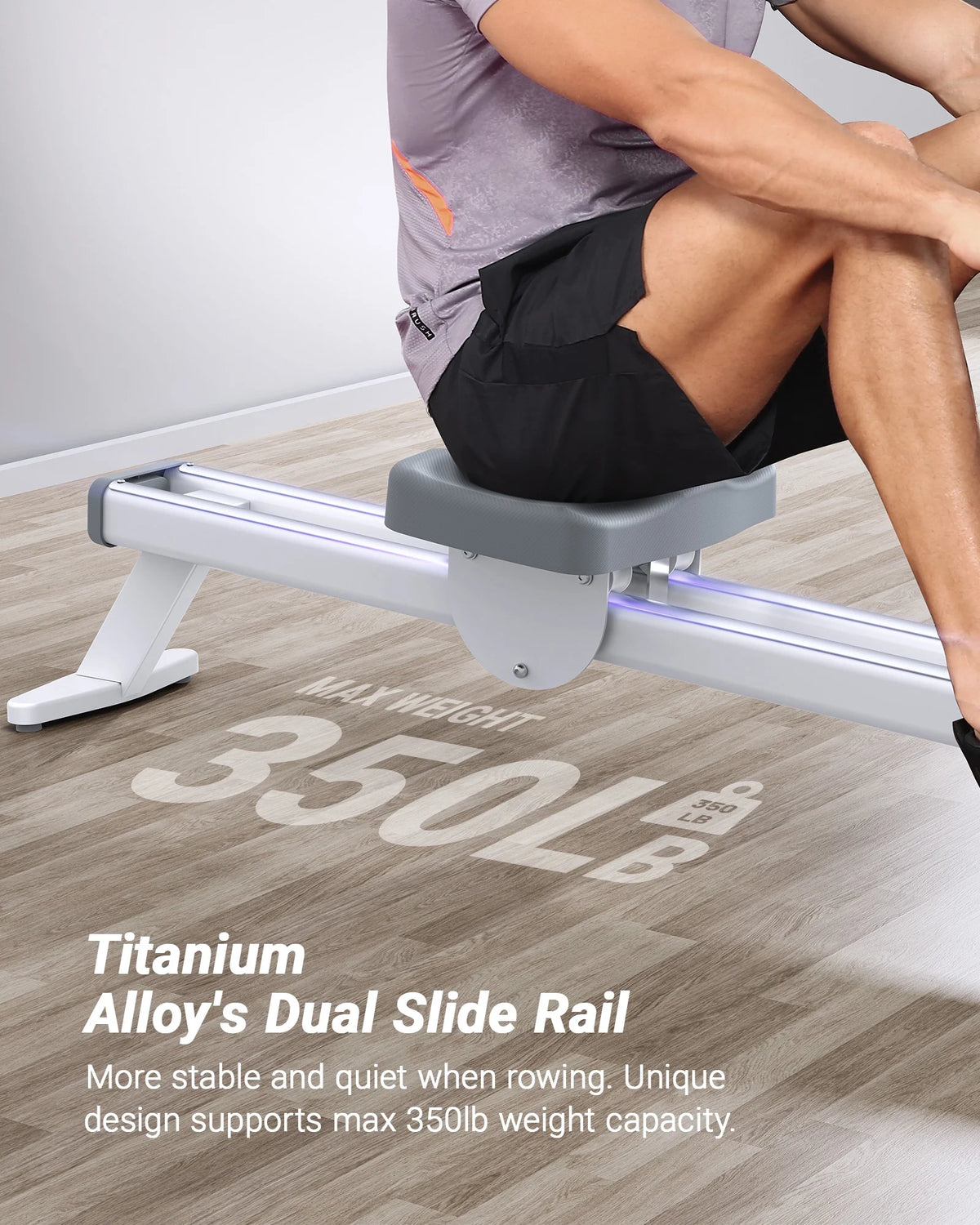 White Magnetic Rowing Machine L522