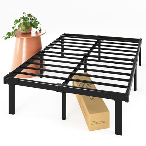 14 Inch Black Metal Platform Bed Frame, Twin R3753