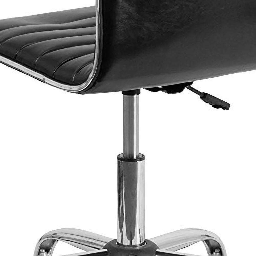 White Ribbed Swivel Office Chair G936015