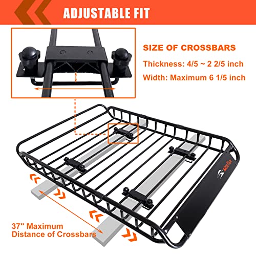 Folding Hitch Mount Cargo Carrier Basket 60" X 20" X 6" with Waterproof Cargo Bag U6716