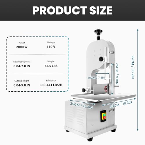 Stainless Steel Electric Meat Bone Saw with 6 Blades O487221