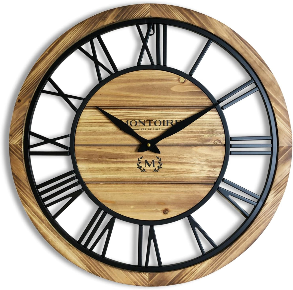 24 Inch Large Round Wall Clock with Roman Numerals L91289