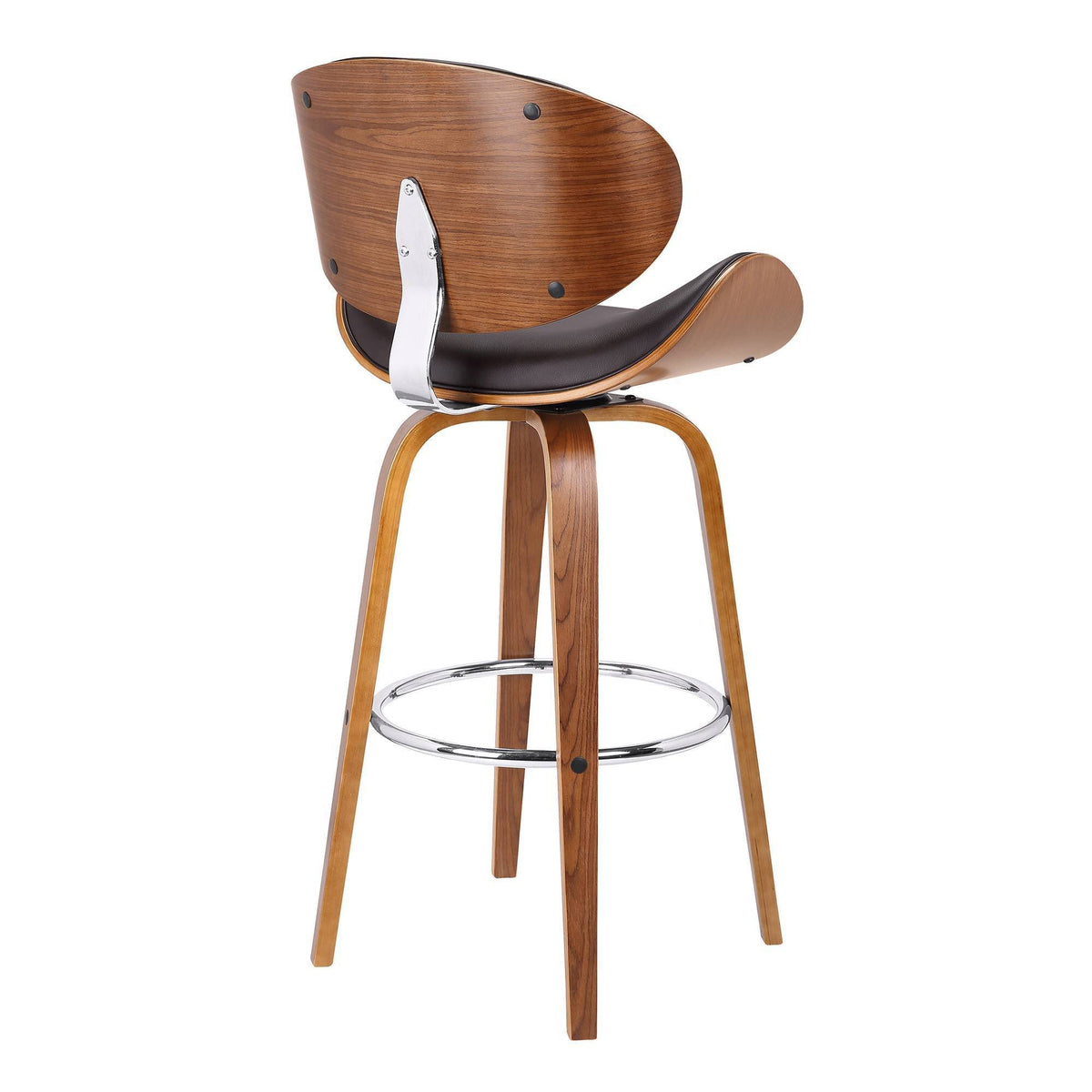 Brown Swivel Height Barstool M350