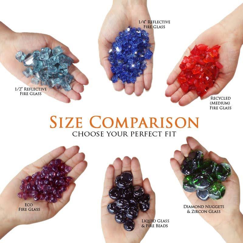 1/2x22 Ocean Deep Pre-Mixed Fire Glass (10 lbs) P661