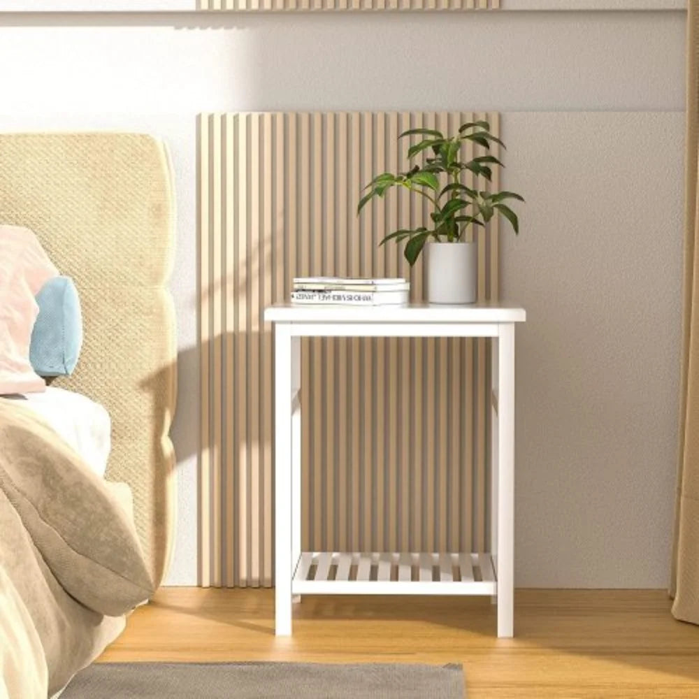 White Bamboo Nightstand E2227