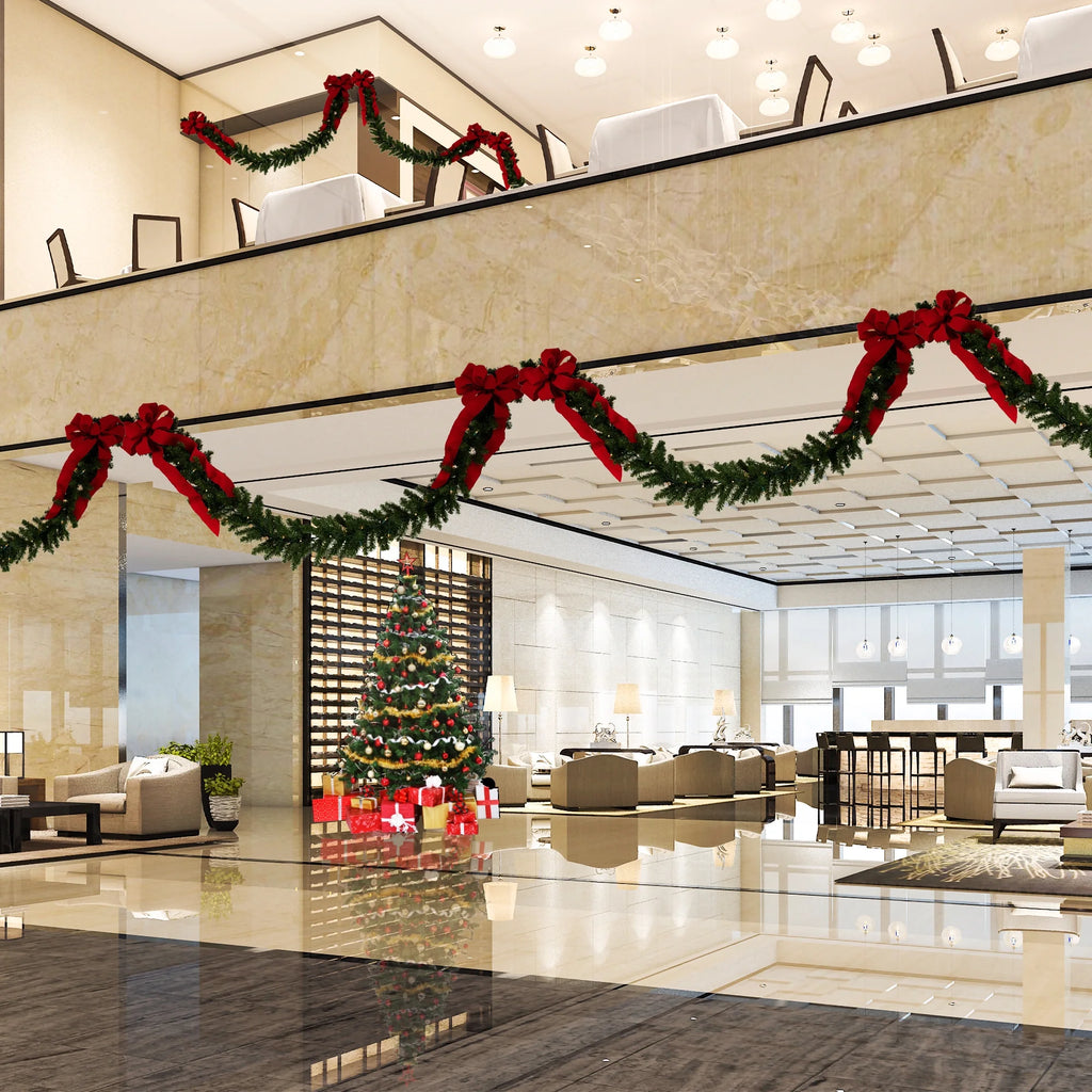 50' Prelit Artificial Christmas Garland with Clear Lights F617