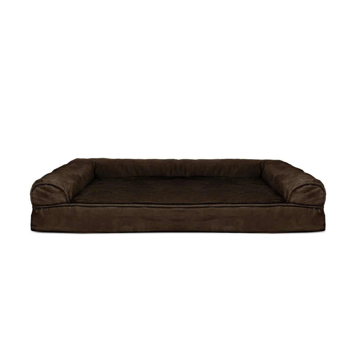 Espresso Plush Suede Memory Foam Sofa Dog Bed D252884
