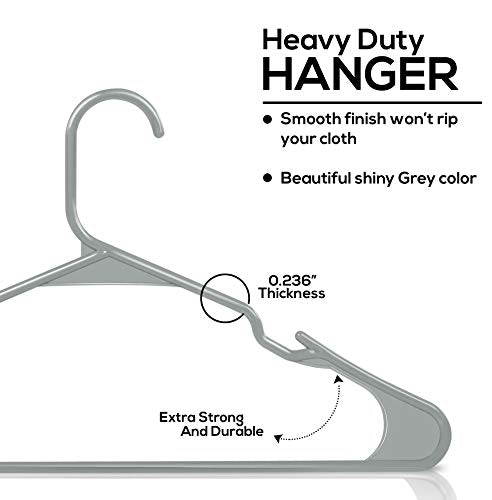 50 Pack White Plastic Clothes Hangers Q8208