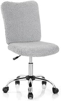 Grey Faux Armless Height Adjustable Swivel Office Chair E762335