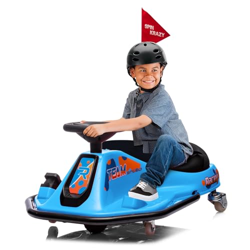 24V Electric Drifting Go Kart for Kids, 360 Degrees Rotating, Red J38297