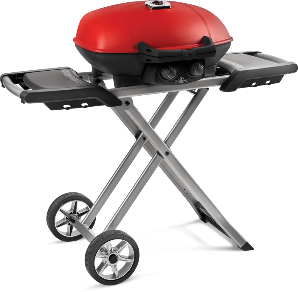 Red Portable Propane Gas Grill with Griddle E74855