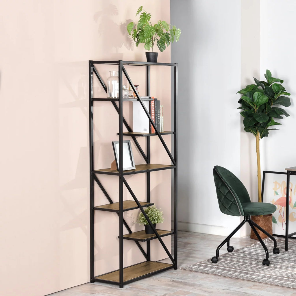 6-Tier Wood Storage Shelf Bookcase K102