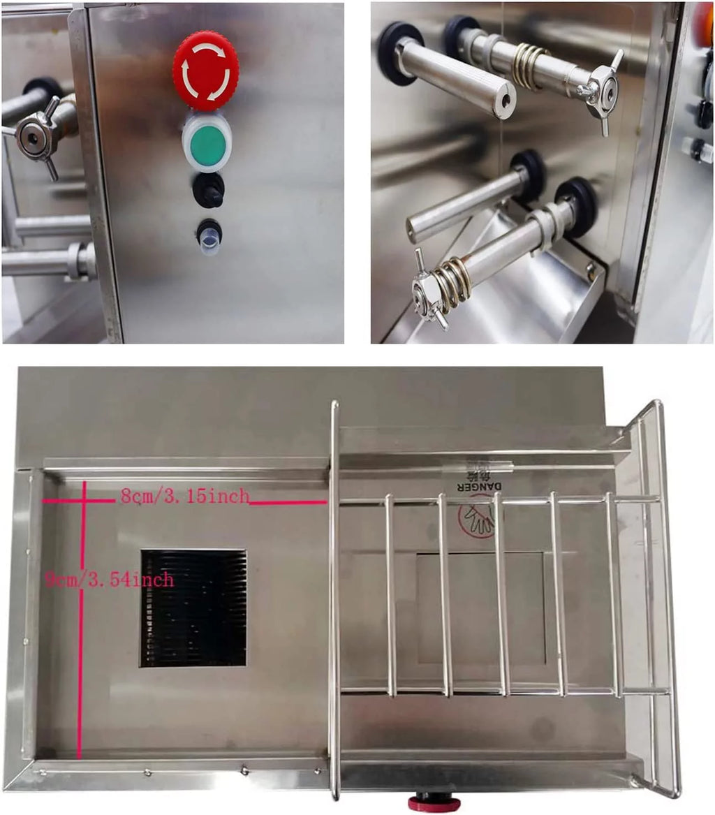 Commercial Shredded Meat Slicer with 10mm Blade Stainless Steel B871937