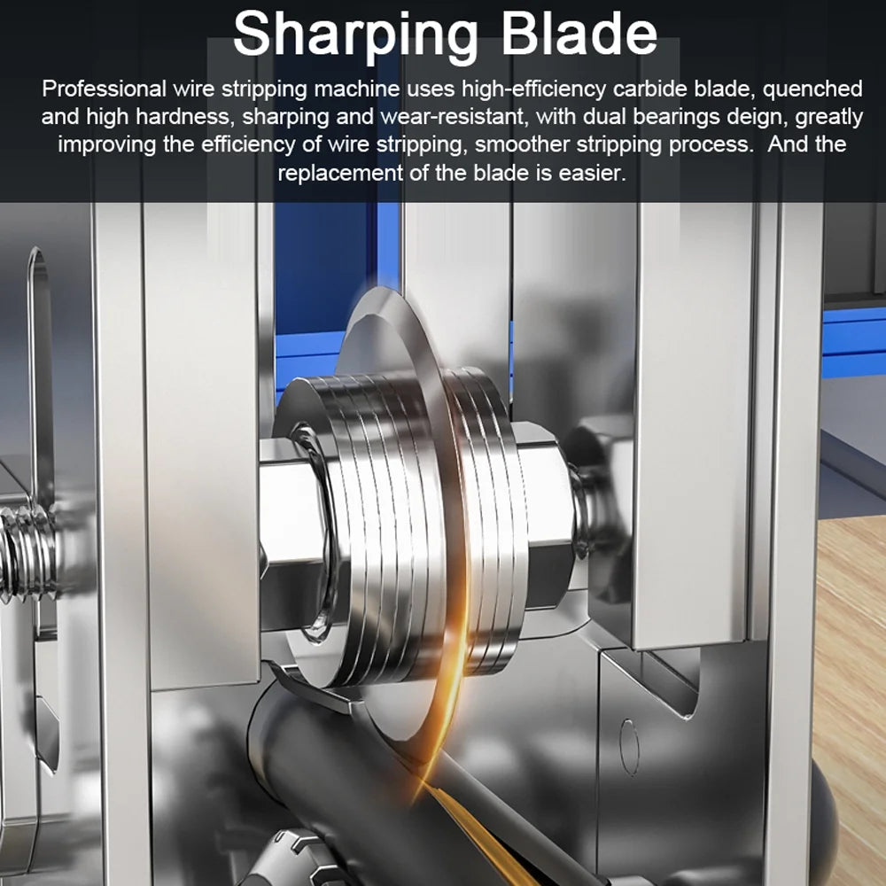 Wire Stripper Manual Wire Stripping Tool with Hand Crank Q481