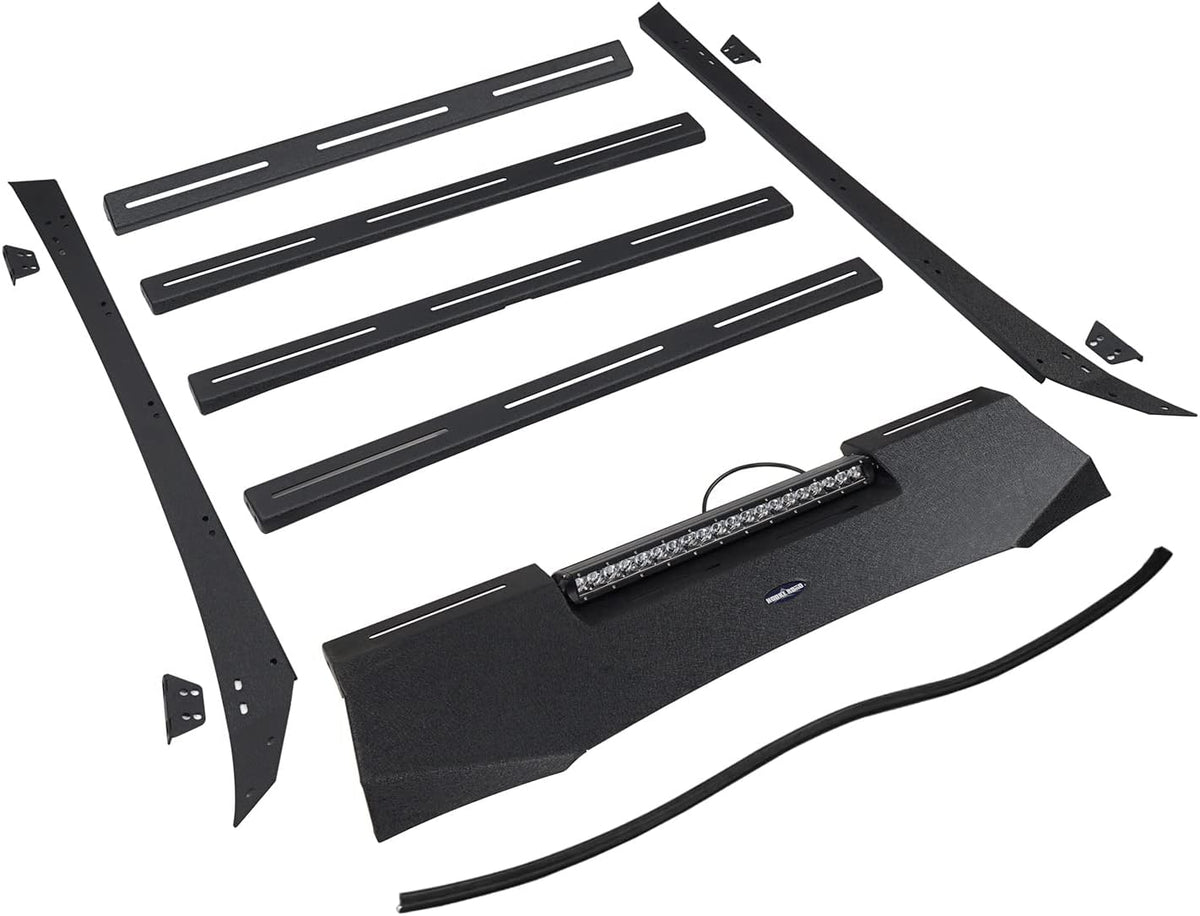 Roof Rack Basket Cargo Carrier with 100W LED Light Bar Z88667