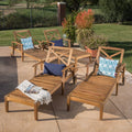 Acacia Wood Chaise Lounge Set of 4 A500846