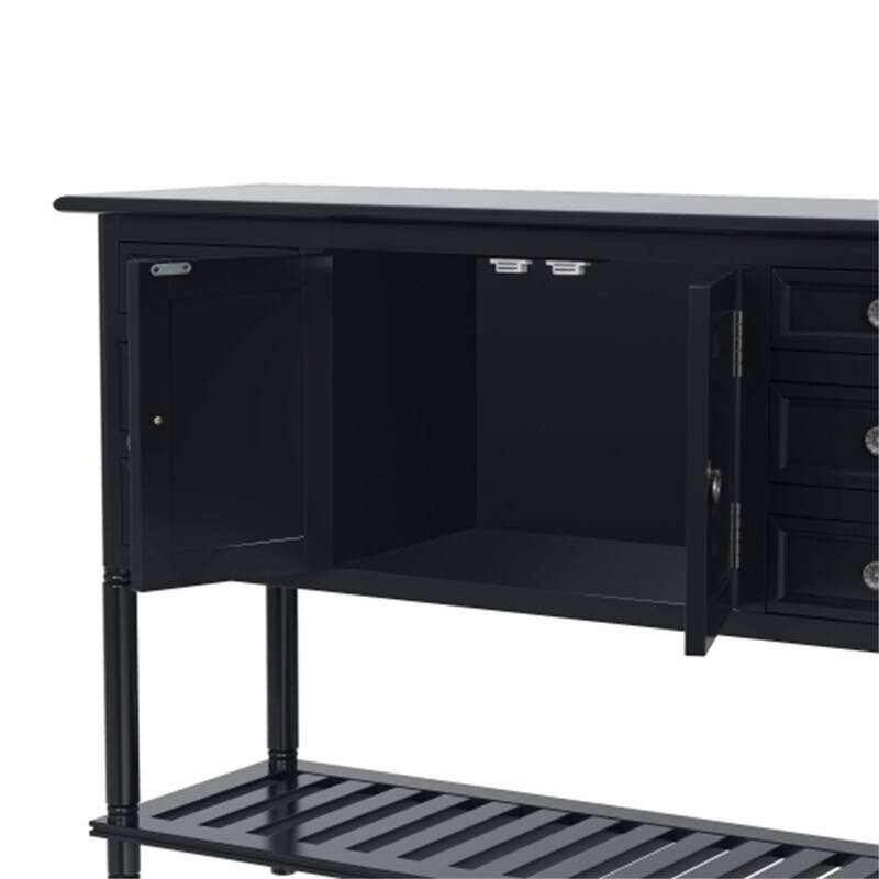 Clear Console Table with 6 Drawers and 1 Shelf H64497
