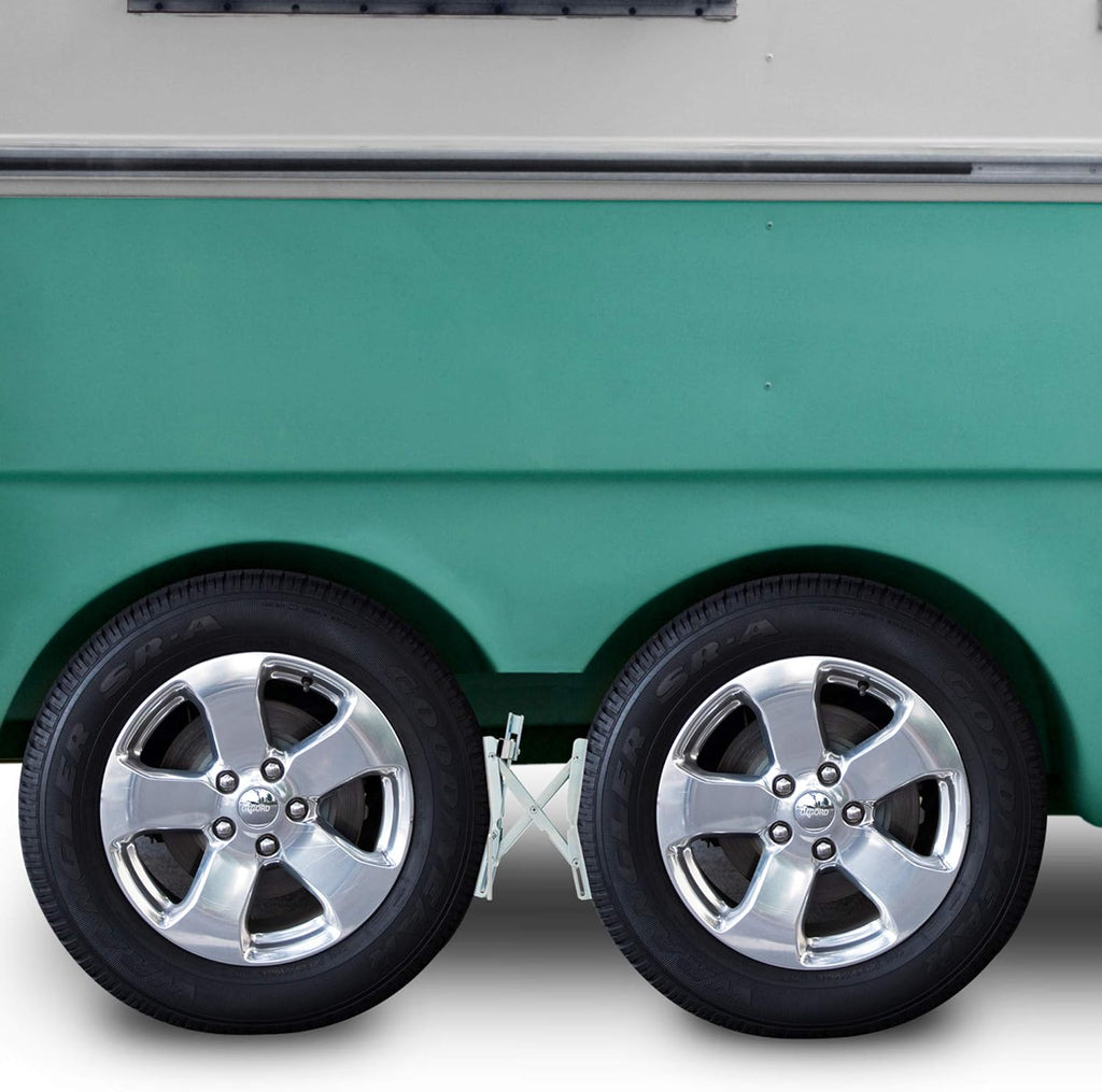 Wheel Stabilizer Tire-Stop for Dual Axle Vehicles, Set of 2 U7673