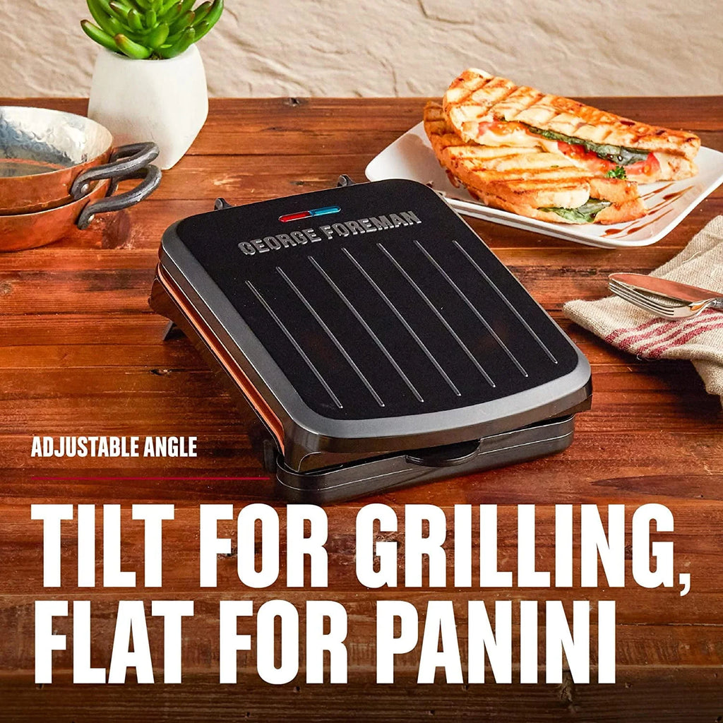 Black Electric Indoor Grill and Panini Press Q322