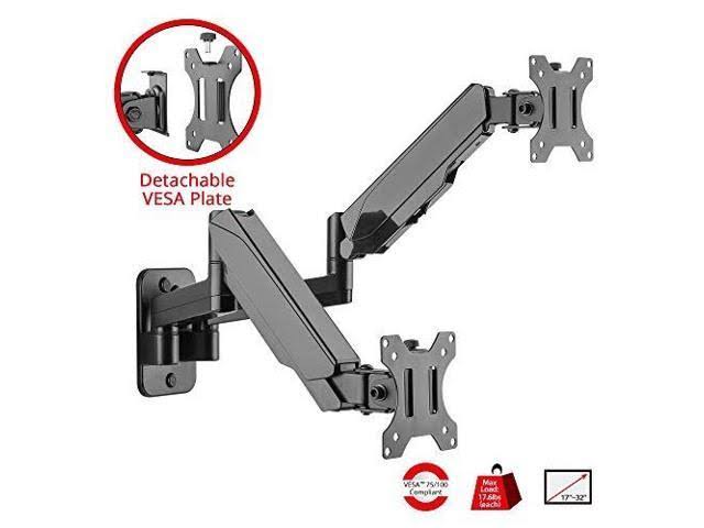 Dual Monitor Wall Mount Bracket for 2 LCD Displays W997