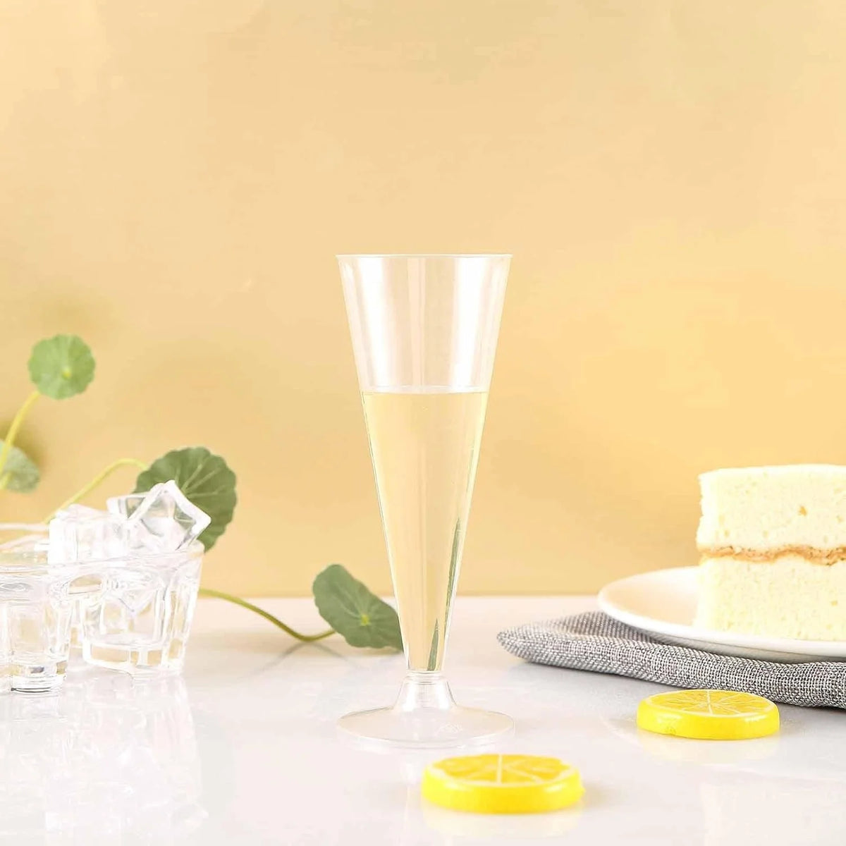 12 Oz Clear Disposable Plastic Champagne Flutes R6147