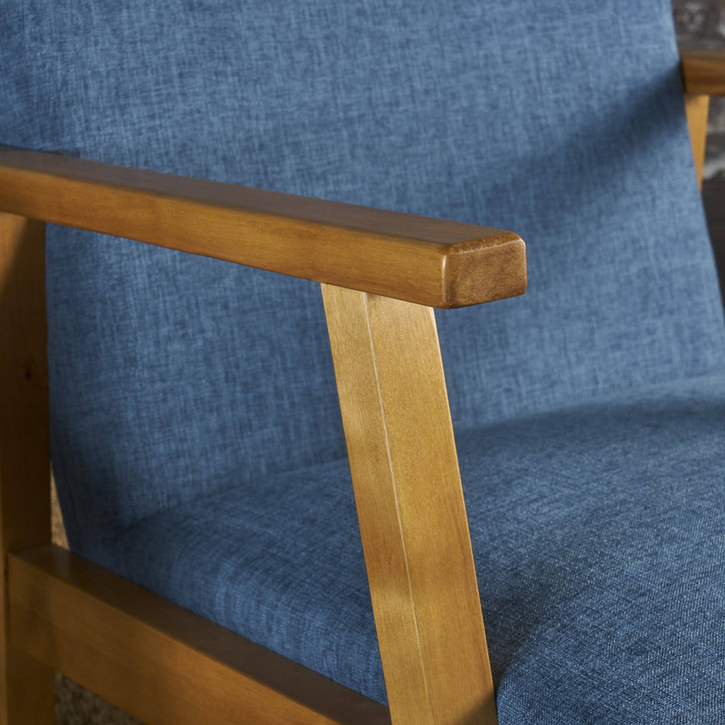 Muted Blue Fabric Rocking Chair C83716