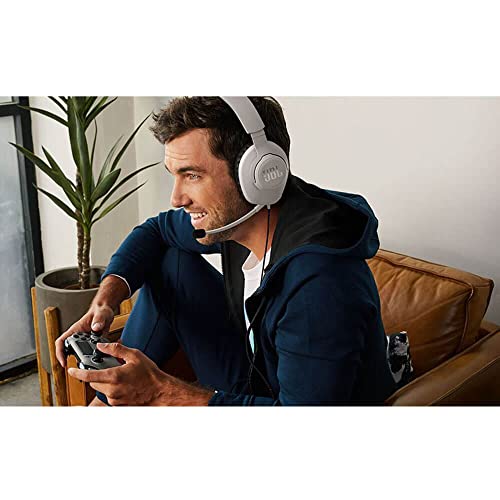 Wired Over-Ear Gaming Headset with Detachable Mic, White F690