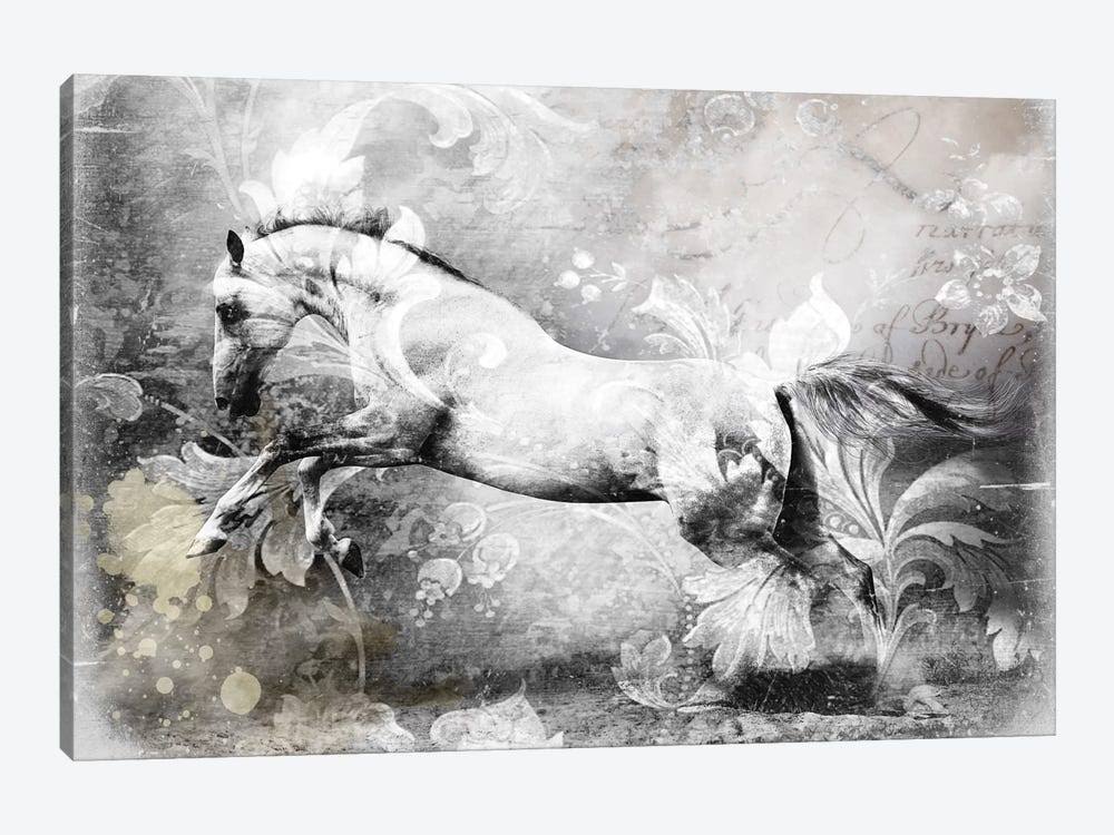 White Horse Print Canvas Art F138
