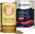 Grass-Fed Protein Supplement Chocolate 32.0oz and Preworkout Strawberry Lemonade 14.82oz H19539