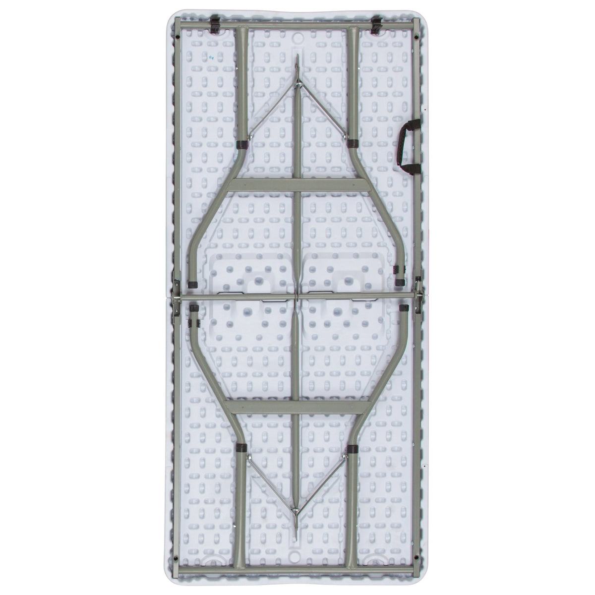 5-Foot Height Adjustable Bi-Fold Granite White Plastic Folding Table B382026