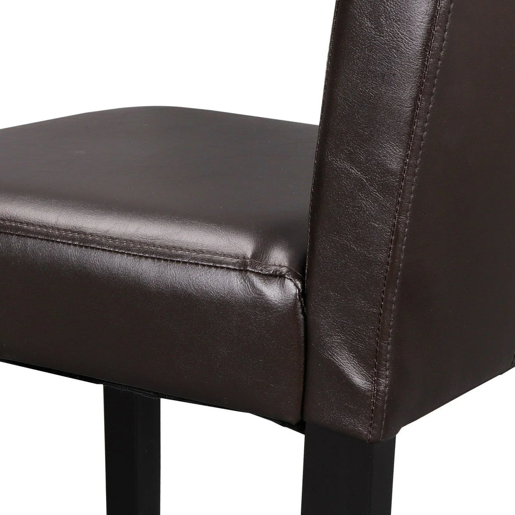 6 Pcs Brown Leather Dining Chair X654760