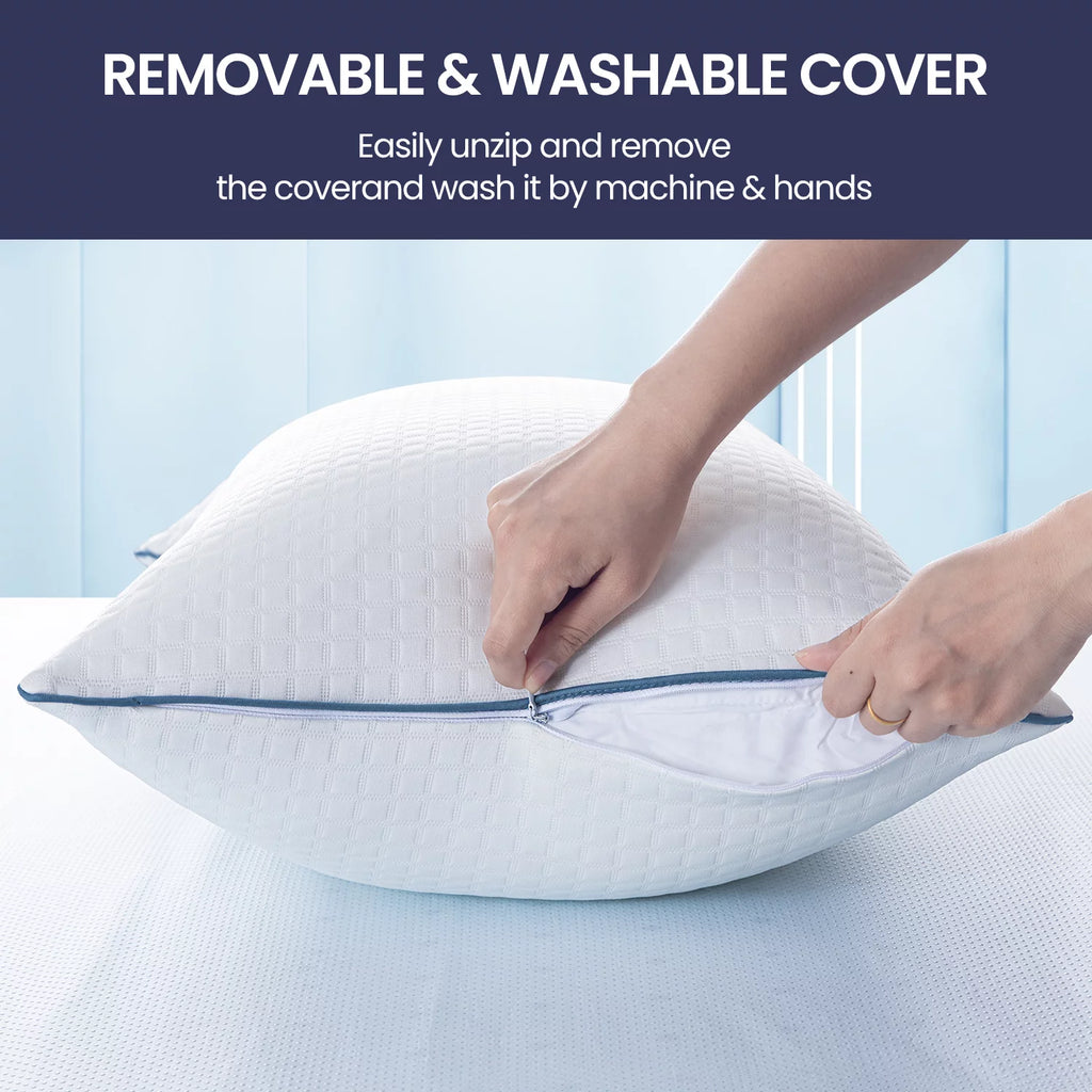 2 Pack Down Alternative Pillows with Removable Cover V8469