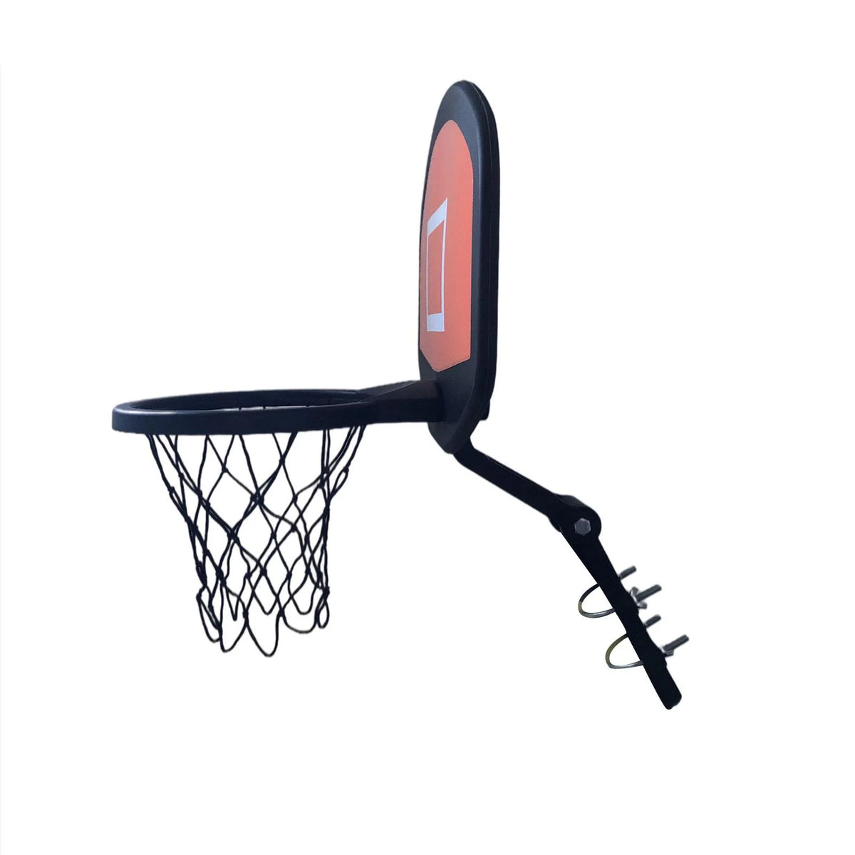 Basketball Hoop for Trampoline Backboard Toy Outdoor Sports Frame Attachment for Curved Pole F2362