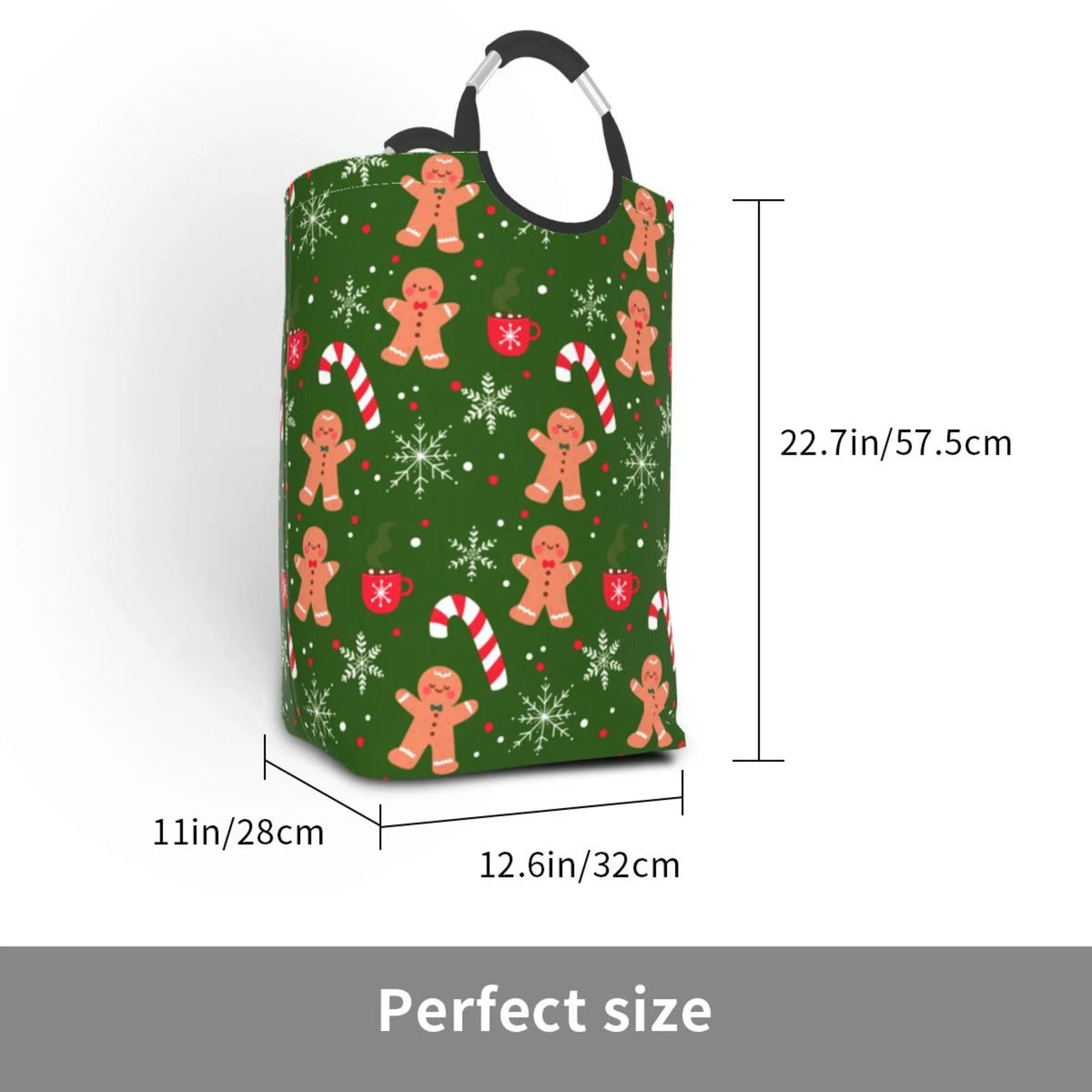 Collapsible Laundry Basket Hamper with Aluminum Handle, 50L V21322