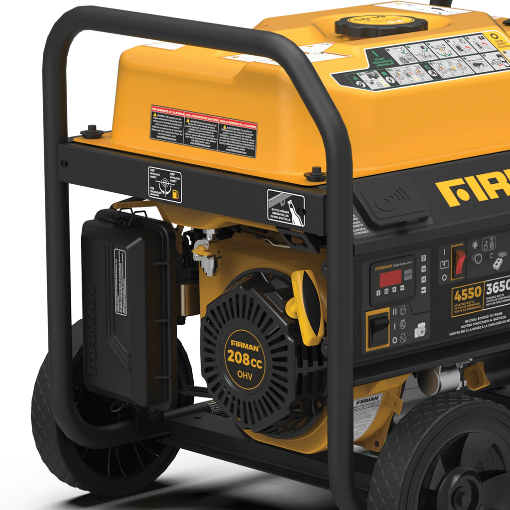 4550/3650 Watt 30A 120/240V Remote Start Gas Portable Generator With Wheel Kit P88727
