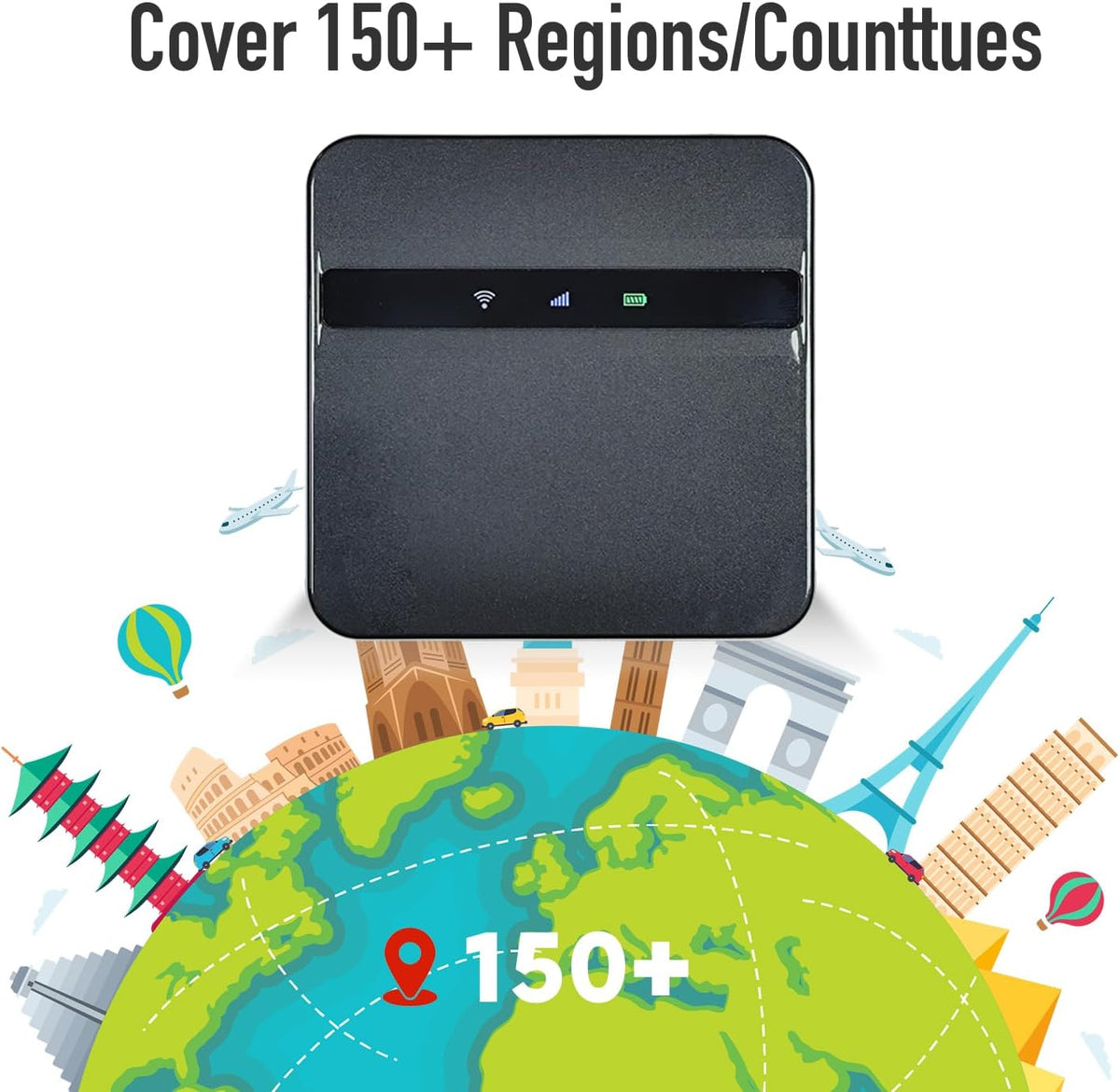 Mobile Hotspot Router Wireless Portable Wi-Fi with US 25GB, 5000mAh K893559